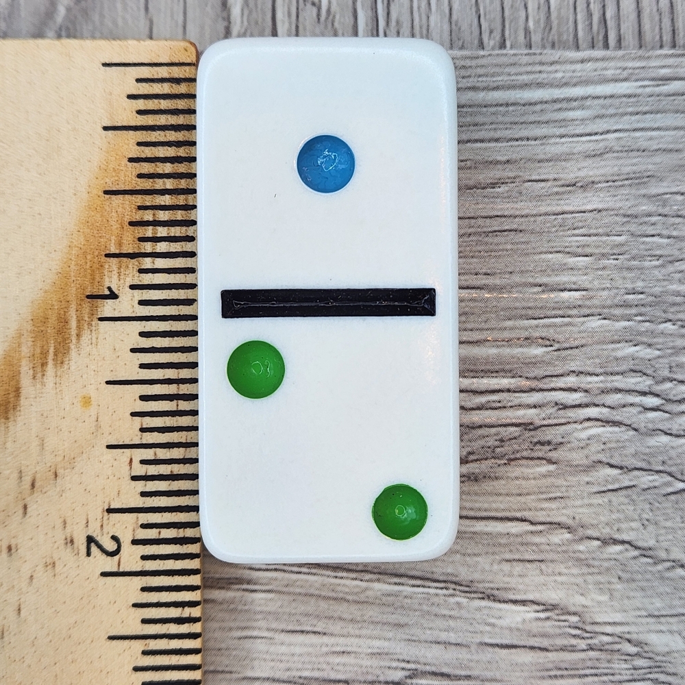 1:2 Replacement Dominoes Large Dot Shiny Color 2 X 1 X 5/8th